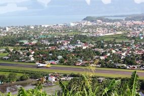 remote view of a large village in the philippines