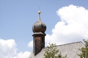 wooden chapel in tiles