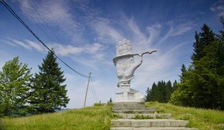 road builders monument in Romania