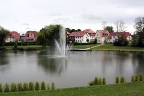 Fountain in the park in Germany