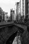 shibuya rive in black and white