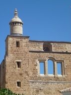 historical cathedral at the background of blue sky