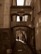 narrow city path in slovakia