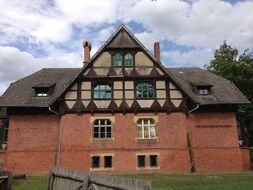 the architecture of the old house in Schwerin