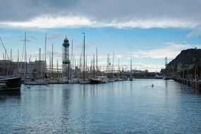 boats in the mediterranean Harbor