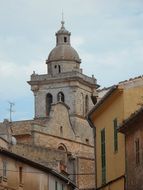 bell tower of a church in majorca