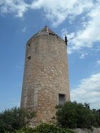 old windmill landmark mallorca