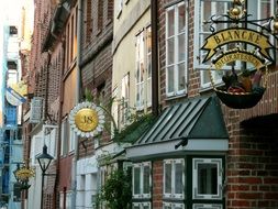 vintage signs in the old town