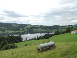 landscape of the countryside in immenstadt