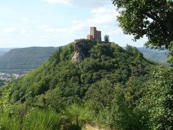 trifels castle among nature in Germany