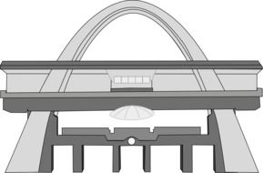 Independence square in Accra, Ghana drawing
