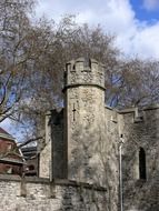 Stone wall of London Tower