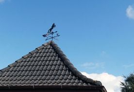 weather vane on the roof