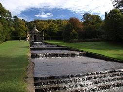 waterfall in the park in England