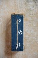 small wall plank with numbers