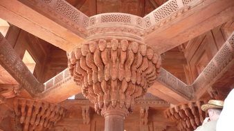 historic column with patterns in india