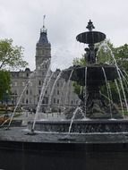 Fountain in Quebec City in Canada