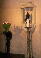 candlestick and the altar of the Christian Church