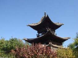 Chinese traditional building on a sunny day