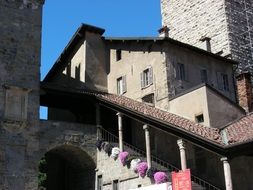 Stairs up on the building