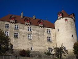 medieval castle gruyere in switzerland