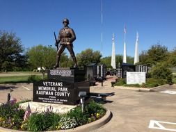 Monument to soldier in Normandy