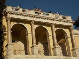 Monument with columns in the Rome,Italy