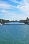 Panorama of the river in France