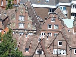 nice facade in hamburg hanseatic city germany