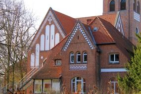 brick building of a church in germany