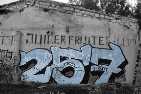 Graffiti on old building
