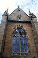 old facade of a village church