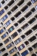 Skyscraper with balconies