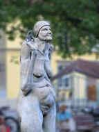 sculpture fountain, uberlingen, lake constance