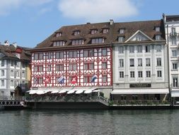 building on the waterfront in lucerne