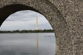 distant view of Washington monument