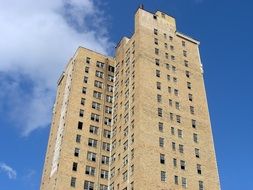 high-rise brick house like a skyscraper