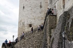 Stone stairs near the castle