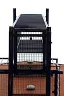black metal fire escape