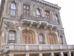 rich ornamented palace facade, turkey, istanbul