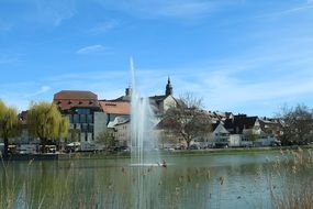 fountain in the upper lake, Baden-W&uuml;rttemberg