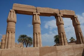 ancient columns temple in Egypt