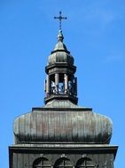 our lady of perpetual help church dome in blue sky