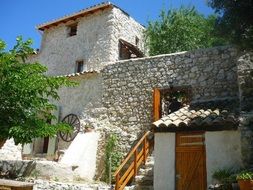house with stone walls