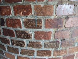 photo of a brick wall of a castle