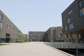 modern buildings on the square