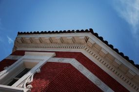 eaves on a brick building