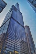 willis tower in downtown of Chicago