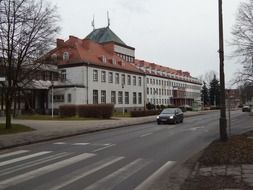 picture of the road and architecture in Poland