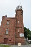 old brick lighthouse, poland, ustka